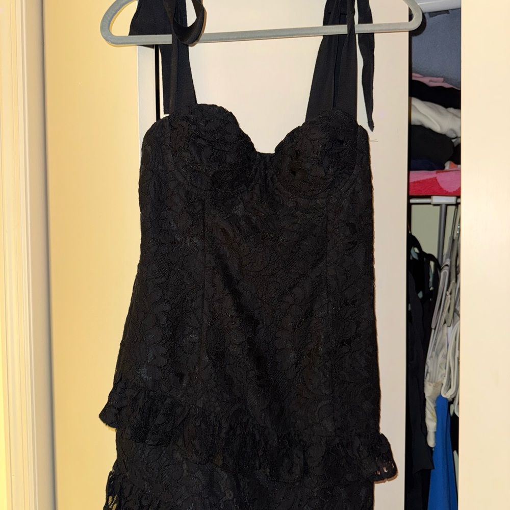 Lovers and Friends Black Lace Dress